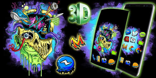 Hd Graffiti Skull Themes Live Wallpapers screenshot 4