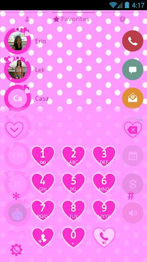 Love Hearts Dialer Theme screenshot 2