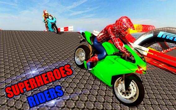 Fast Superhero Bike Stunt Racing screenshot 1