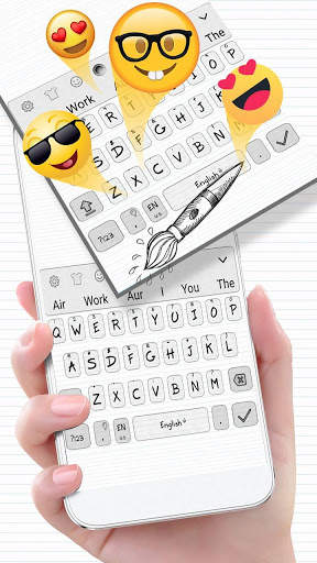 Simple Sketch Keyboard Theme📖 स्क्रीनशॉट 1