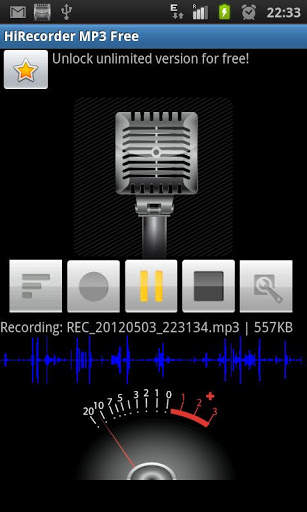 HiRecorder MP3 - (Free) screenshot 1