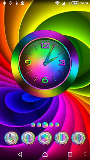 Free Neon Rainbow Clock Widget screenshot 2