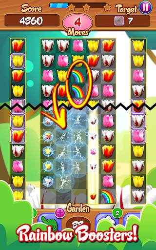 Tulip Crush 🌷 Match 3 Beautifully 🐝 Flower Game screenshot 3