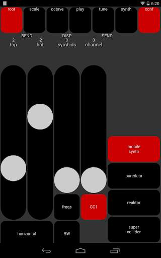 MISUCO2 microtonal sound controller   mobile synth screenshot 4