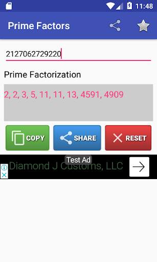 Prime Factorization Calculator скриншот 3