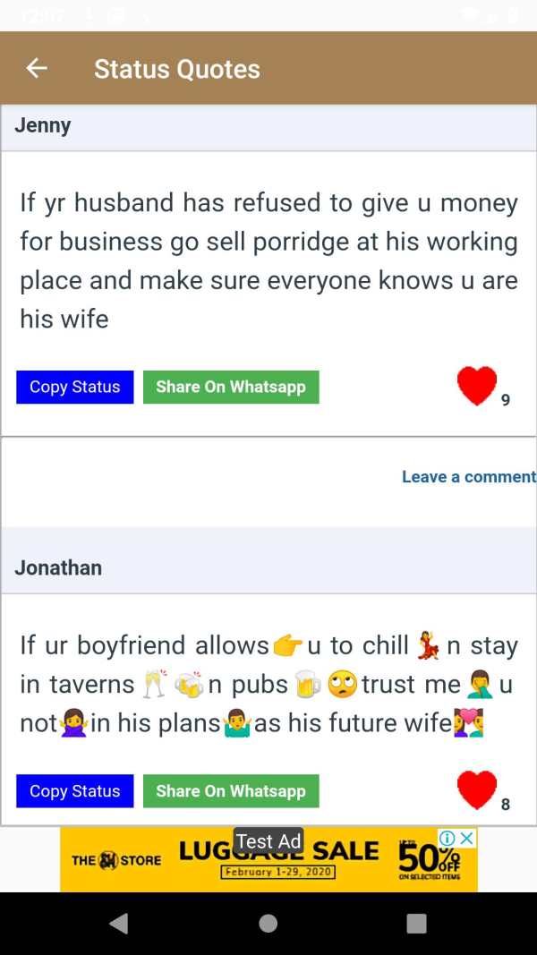 Love Status & Quotes For Social Sites screenshot 7