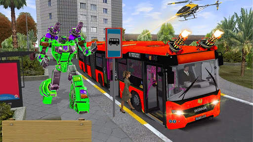 Metro Bus Robot Transform War–Helicopter Robot 21 screenshot 2