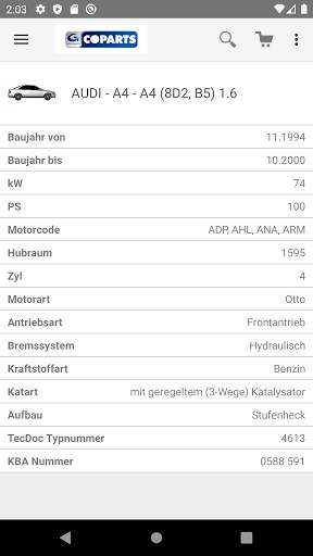 COPARTS Mobile screenshot 3