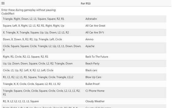 New Cheats for GTA San Andreas screenshot 7
