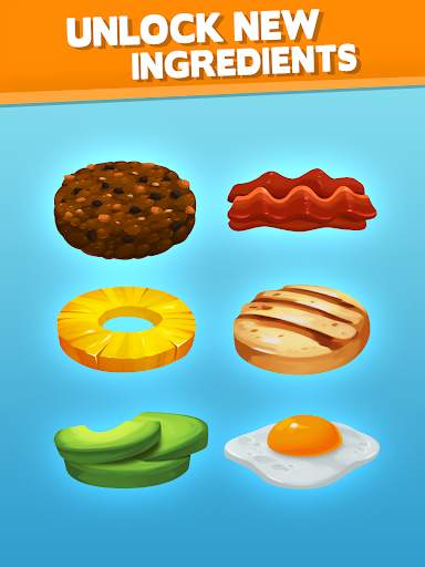 Sky Burger 🍔 Endless Hamburger Stacking Food Game screenshot 14