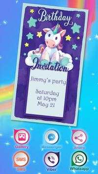 Unicorn Birthday Invitations screenshot 5