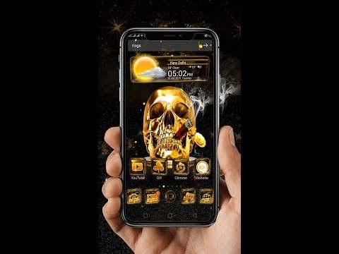 3D Skull Glass Tech Launcher Theme💀 screenshot 1