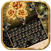 Golden Rose Keyboard Theme 10001002