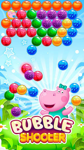 Hippo Bubble Pop Game screenshot 1