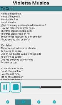 Violetta musica letra screenshot 3