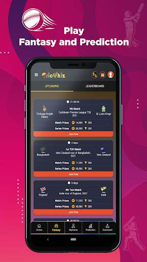 CricWhiz - PLAY Fantasy Cricket & WIN Big Prizes! screenshot 1