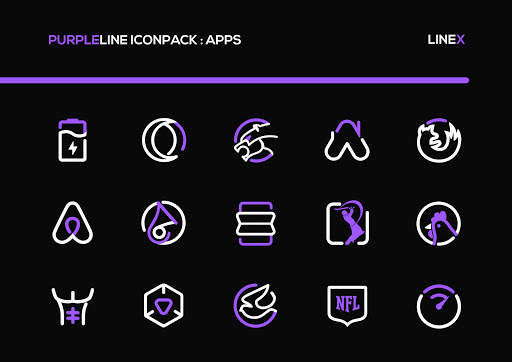 PurpleLine Icon Pack : LineX Purple Edition screenshot 4