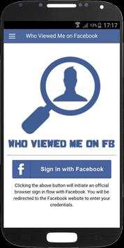 Who Visited Me on Facebook ? screenshot 1
