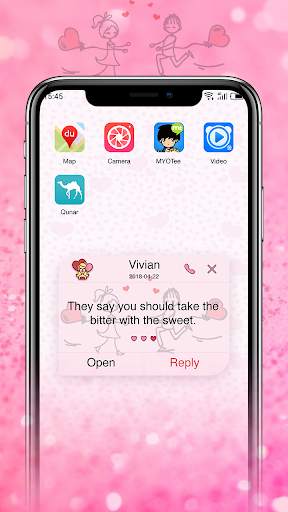 Romantic Lovers - SMS theme, Messenger theme screenshot 6