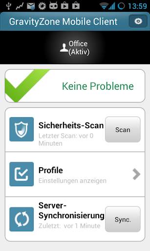 GravityZone Mobile Client screenshot 2