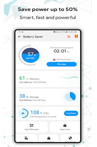 Battery Saver - New Life Battery & Battery Manager screenshot 1