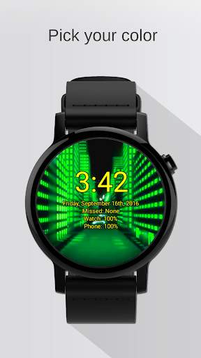 Watch Face Neon City Wallpaper- Wear OS Smartwatch screenshot 2