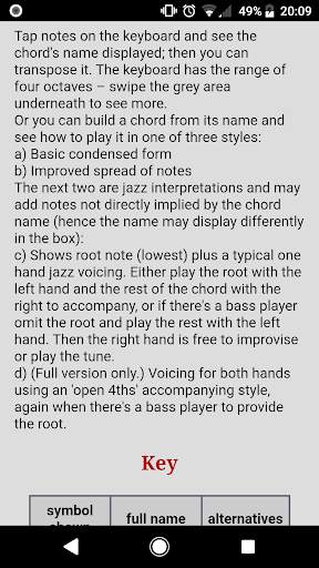 Jazz Piano Chords lite screenshot 3