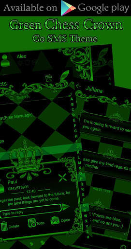 Green Chess Crown Go Launcher Theme screenshot 5