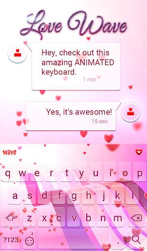 Love Wave Keyboard & Wallpaper स्क्रीनशॉट 3