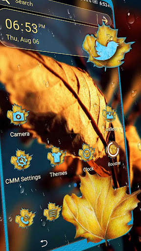 Autumn Leaf Water Drop Theme screenshot 1