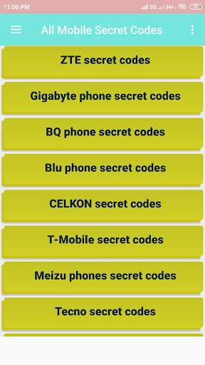 All Mobile Secret Codes скриншот 2
