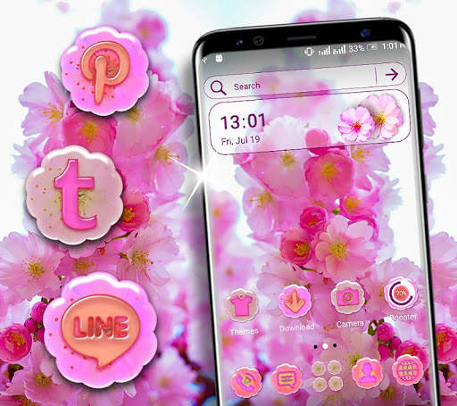 Cherry Blossom Launcher Theme screenshot 1
