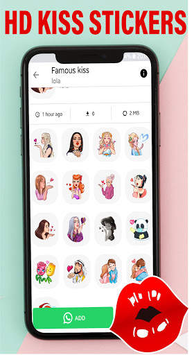 Animated Kiss Stickers for WhatsApp WAStickerApp😘 screenshot 9