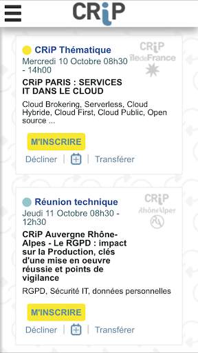 Réseau social CRIP screenshot 3