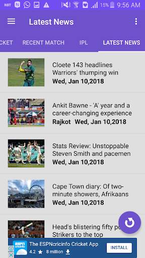 CricScore - Live cricket score screenshot 6