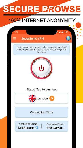 SuperSonic VPN-Fast, Secure, Unlimited Proxy screenshot 5