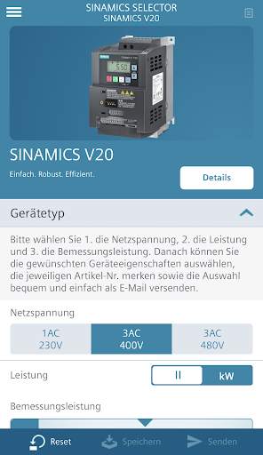 SINAMICS SELECTOR screenshot 4