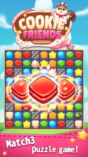New Sweet Cookie Friends: Puzzle World screenshot 1