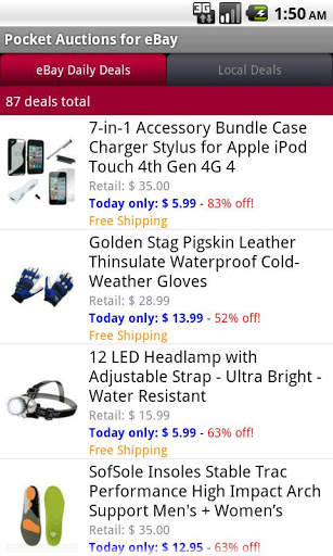 Pkt Auctions eBay screenshot 5