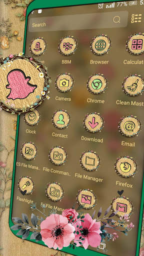 Flower Embroidery Theme Launcher screenshot 2