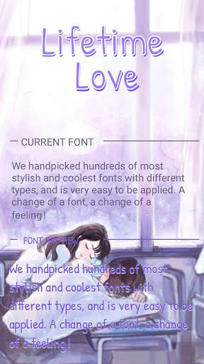 Lifetime Love Font for FlipFont , Cool Fonts Text screenshot 1