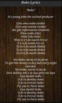 Olamide Song Lyrics 3 تصوير الشاشة
