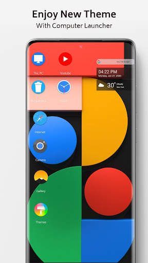 Pixel 5  Style Theme for Computer Launcher screenshot 1