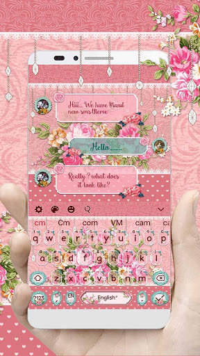 SMS Elegant Rose Keyboard screenshot 1