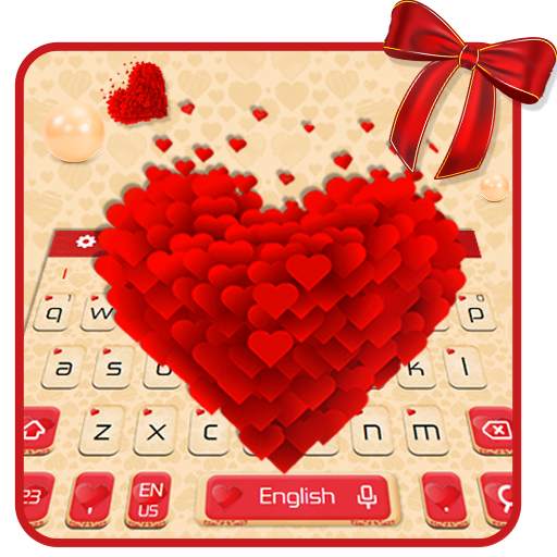 Rose Heart Love Keyboard Theme 10001002