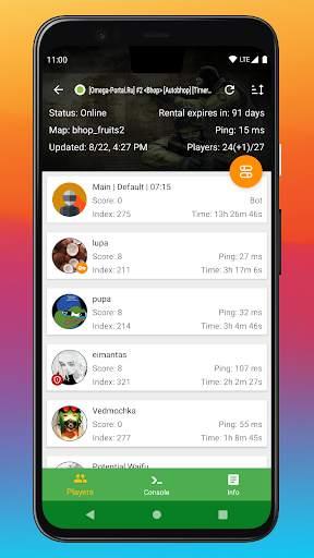 Game Server Control Panel screenshot 2
