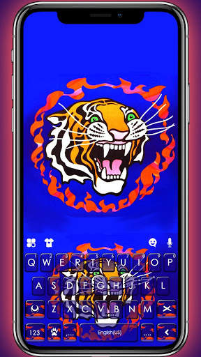 Fire Tiger Keyboard Theme screenshot 1