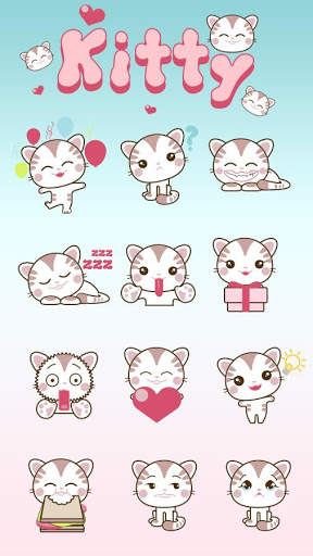 GO Keyboard Kitty Sticker screenshot 5