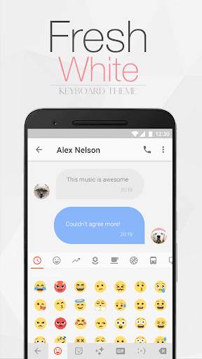 Colorful Emoji Keyboard Theme With Rainbow Color screenshot 1