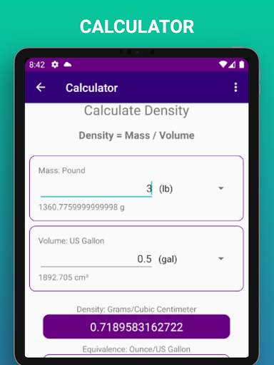 Density Mass Volume screenshot 11